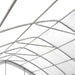 TMG Industrial 20' x 30' Straight Wall Peak Ceiling Storage Shelter with Heavy Duty 11 oz PE Cover & Drive Through Door, TMG-ST2031E