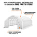 TMG Industrial 20' x 30' Straight Wall Peak Ceiling Storage Shelter with Heavy Duty 11 oz PE Cover & Drive Through Door, TMG-ST2031E