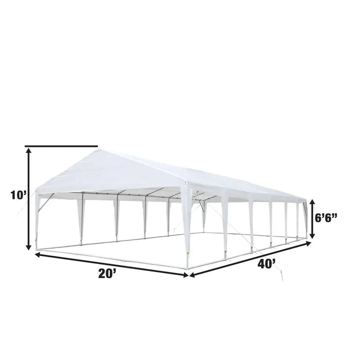 TMG 6x12 m Outdoor Party Tent, PE Fabric, 2.0m Overhead Height