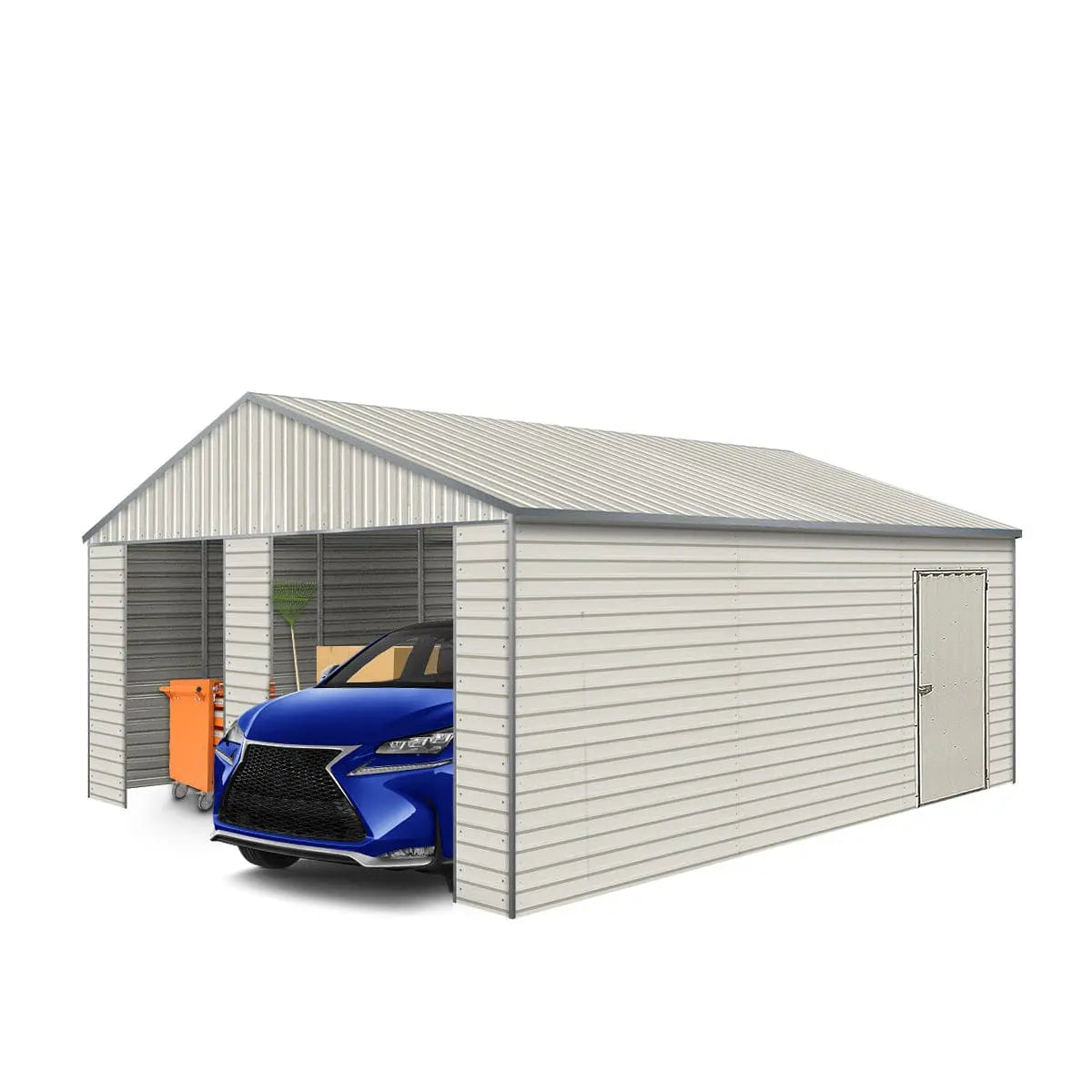 Discontinued 21' x 19' Metal Garage Shed | TMG-MS2119