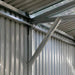 TMG Industrial 25’ x 25’ Double Garage Metal Barn Shed with Side Entry Door, 625 Sq-Ft Floor Space, 9’8” Eave Height, 27 GA Metal, Skylights, 3/12 Roof Pitch, TMG-MS2525 (Discontinued)
