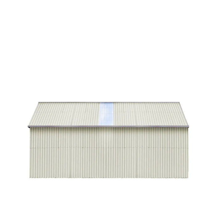 TMG Industrial 25’ x 33’ Double Garage Metal Barn Shed with Side Entry Door, 825 Sq-Ft Floor Space, 9’8” Eave Height, 27 GA Metal, Skylights, 4/12 Roof Pitch, TMG-MS2533 (Discontinued)