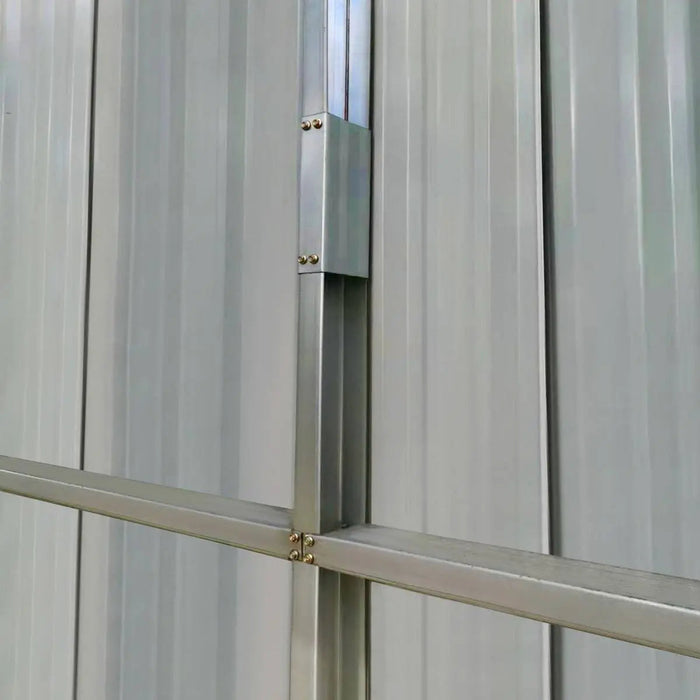 TMG Industrial 25’ x 33’ Double Garage Metal Barn Shed with Side Entry Door, 825 Sq-Ft Floor Space, 9’8” Eave Height, 27 GA Metal, Skylights, 4/12 Roof Pitch, TMG-MS2533 (Discontinued)