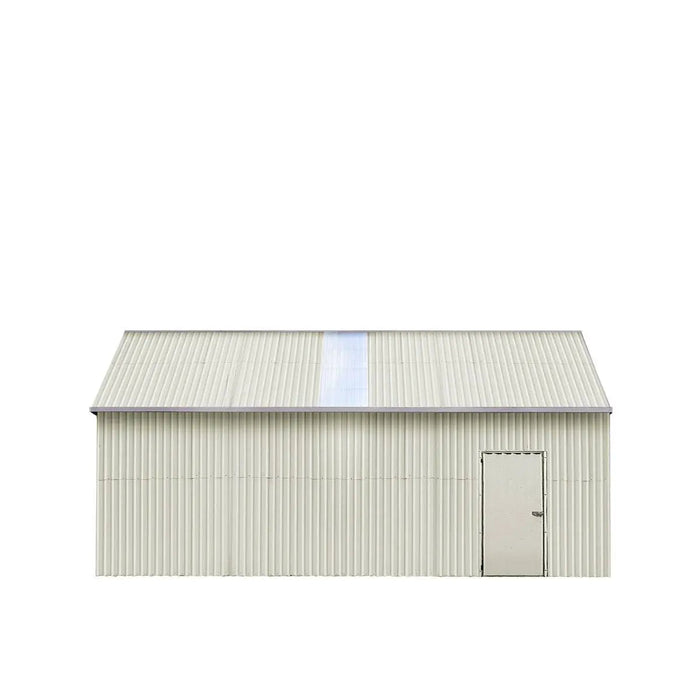 TMG Industrial 25’ x 33’ Double Garage Metal Barn Shed with Side Entry Door, 825 Sq-Ft Floor Space, 9’8” Eave Height, 27 GA Metal, Skylights, 4/12 Roof Pitch, TMG-MS2533 (Discontinued)