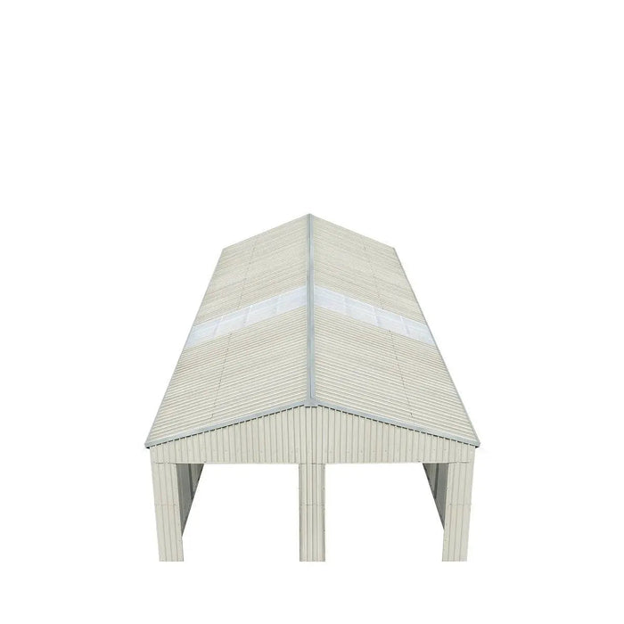 TMG Industrial 25’ x 41’ Double Garage Metal Barn Shed with Side Entry Door, 1025 Sq-Ft Floor Space, 9’8” Eave Height, 27 GA Metal, Skylights, 4/12 Roof Pitch, TMG-MS2541 (Discontinued)