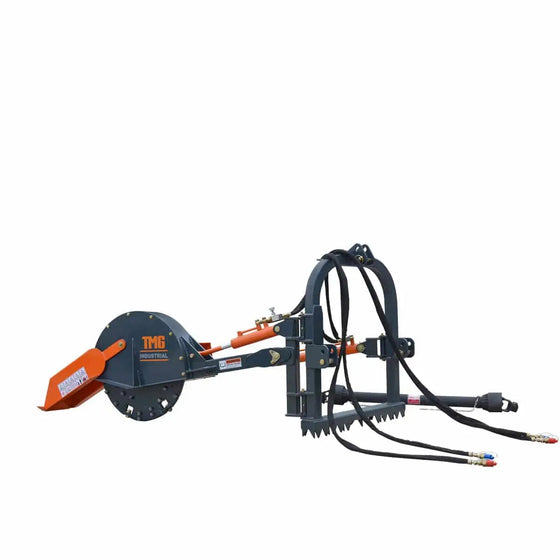 TMG Industrial 26” 3-Point Hitch Stump Grinder, Category 1 & 2 Hookup, Driveline Shaft Included, 30-50 HP Tractor, TMG-TSG26 (Discontinued)