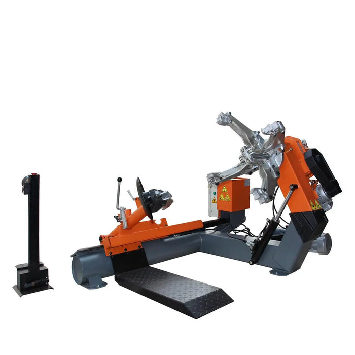 TMG Industrial 26” Heavy Duty Truck Tire Changer, 63” Tire Capacity, Bead Breaker w/Disk & Bead Hook, 3300 lb Weight Capacity, Portable Controls w/ Foot Pedal, CSA certified Motors, TMG-TTC26