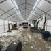 TMG Industrial 30' x 50' Straight Wall Peak Ceiling Storage Shelter with Heavy Duty 17 oz PVC Cover & Drive Through Doors, TMG-ST3050V