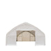 TMG Industrial 30' x 50' Straight Wall Peak Ceiling Storage Shelter with Heavy Duty 17 oz PVC Cover & Drive Through Doors, TMG-ST3050V