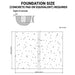 Foundation diagram indicating concrete pad layout for Commercial Tunnel Greenhouse.