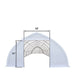 TMG Industrial 30' x 60' Peak Ceiling Storage Shelter with Heavy Duty 17 oz PVC Cover & Drive Through Doors, TMG-ST3060V