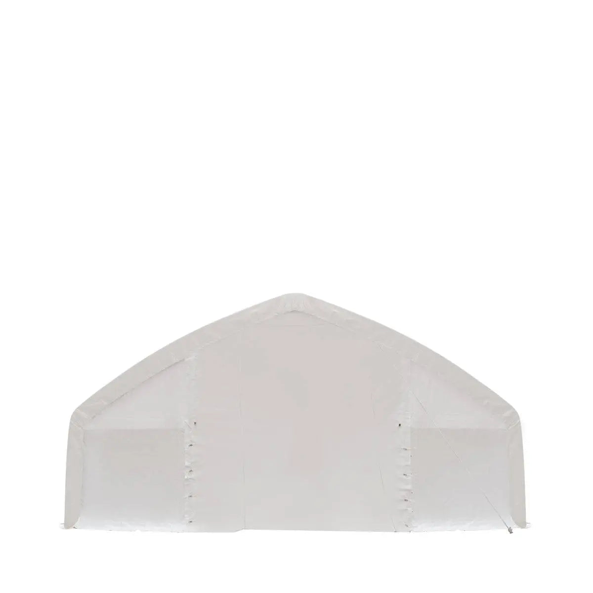 TMG Industrial 30' x 70' Straight Wall Peak Ceiling Storage Shelter with Heavy Duty 11 oz PE Cover & Drive Through Doors, TMG-ST3070E(Previously ST3070)