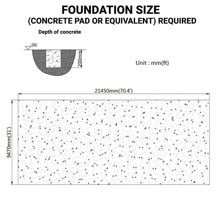 30' x 70' Straight Wall Peak Ceiling Storage Shelter with Heavy Duty 10 oz PE Cover TMG-ST3072E (Previously ST3070E)