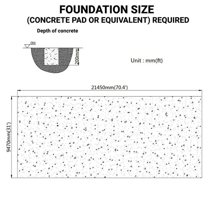30' x 70' Straight Wall Peak Ceiling Storage Shelter with Heavy Duty 10 oz PE Cover TMG-ST3072E (Previously ST3070E)