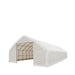 TMG Industrial 30' x 70' Straight Wall Peak Ceiling Storage Shelter with Heavy Duty 17 oz PVC Cover & Drive Through Doors, TMG-ST3070V