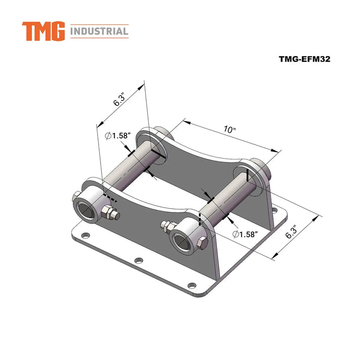 32" Excavator Brush Flail Mower, 3 to 5-ton Carrier, 10-16 GPM, TMG-EFM32