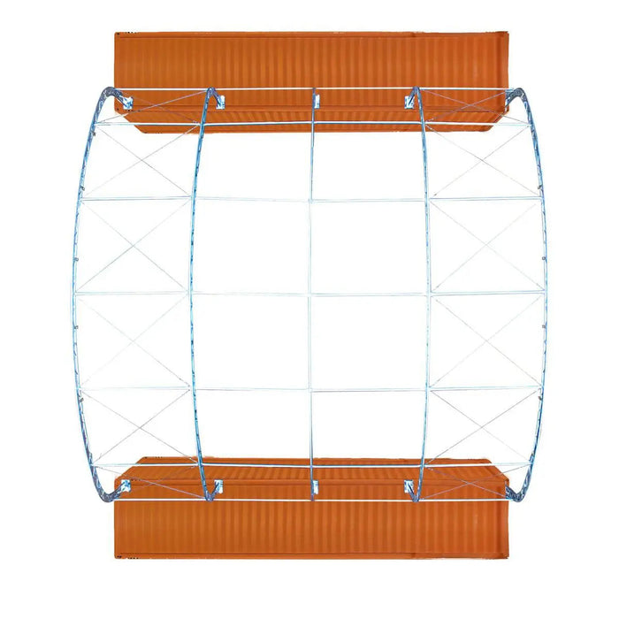 TMG Industrial 40' x 40' Dual Truss Container Shelter with Heavy Duty 21 oz PVC Cover, TMG-DT4041C (Previously DT4040C)