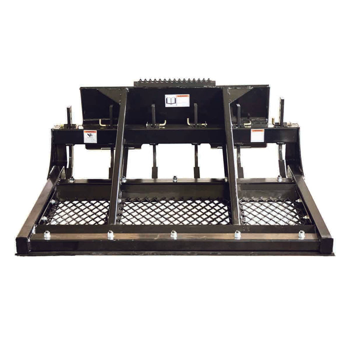 TMG Industrial 60” Skid Steer Land Plane, Adjustable & Reversible Scarifier Teeth, Bolt-On Cutting Blades, Removable Sift Screen, TMG-SLP60