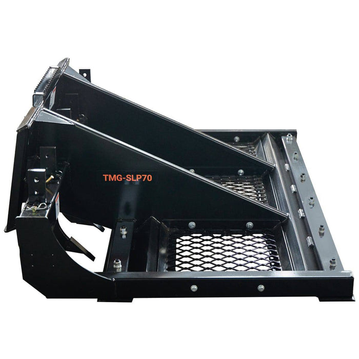 TMG Industrial 72” Skid Steer Land Plane, Adjustable & Reversible Scarifier Teeth, Bolt-On Cutting Blades, Removable Sift Screen, TMG-SLP70