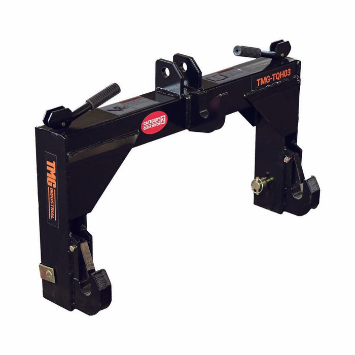 TMG Industrial Tractor 3-Point Quick Hitch, 3600 Lb Capacity, CAT 2 Hook-Up, 90 HP Tractor, ASAE Specifications, TMG-TQH03