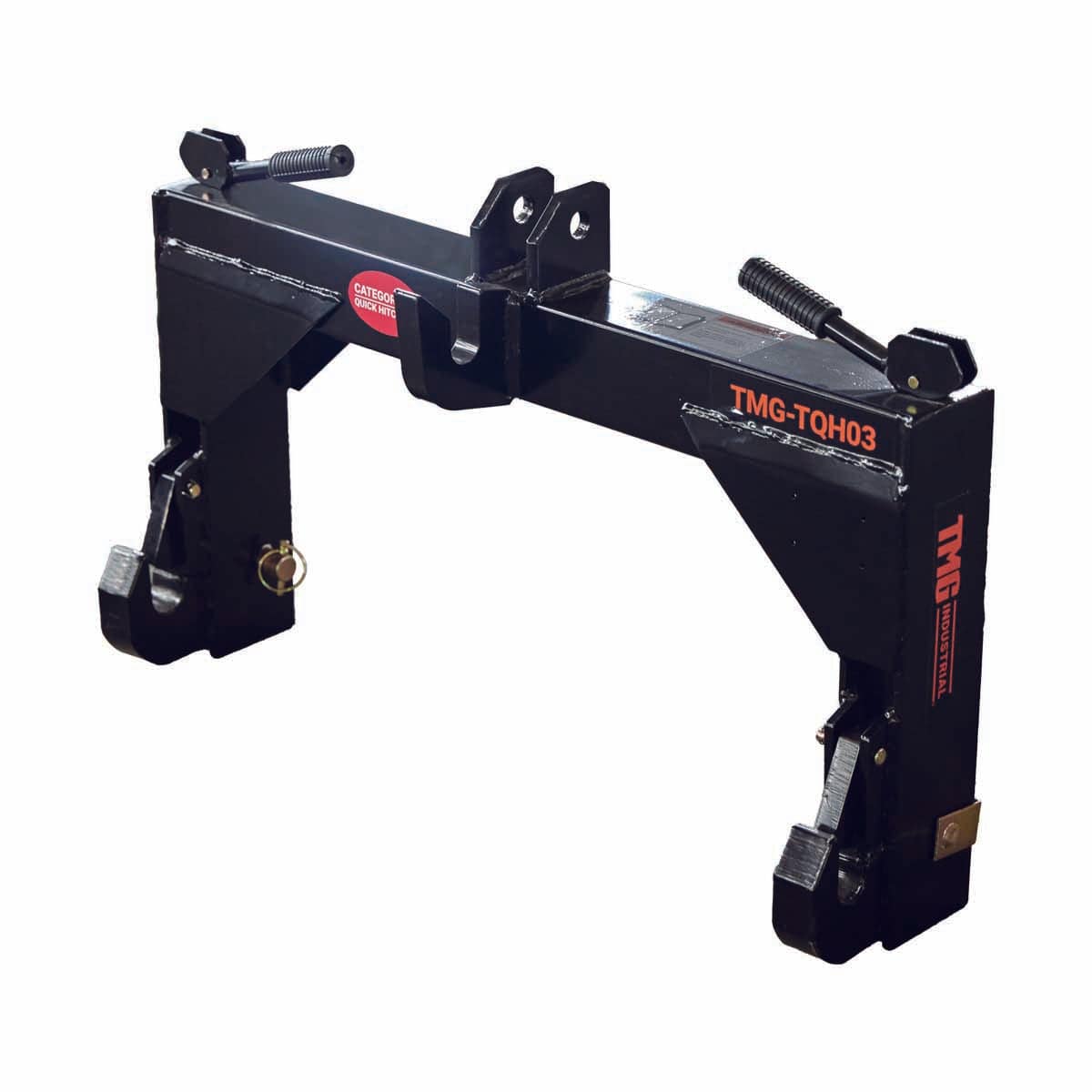 TMG Industrial Tractor 3-Point Quick Hitch, 3600 Lb Capacity, CAT 2 Hook-Up, 90 HP Tractor, ASAE Specifications, TMG-TQH03