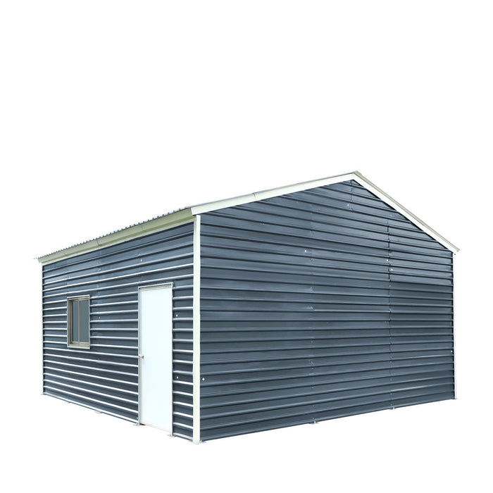 20' x 30' Metal Garage Shed Steel Building, 35 PSF Snow Load Rated, Two 8'4" Double Doors, Side Entry Door, 13' Peak Height, Engineering Drawing TMG-MSE2030-SR35