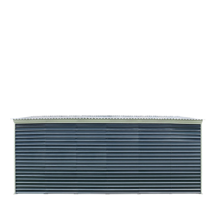20' x 30' Metal Garage Shed Steel Building, 35 PSF Snow Load Rated, Two 8'4" Double Doors, Side Entry Door, 13' Peak Height, Engineering Drawing TMG-MSE2030-SR35