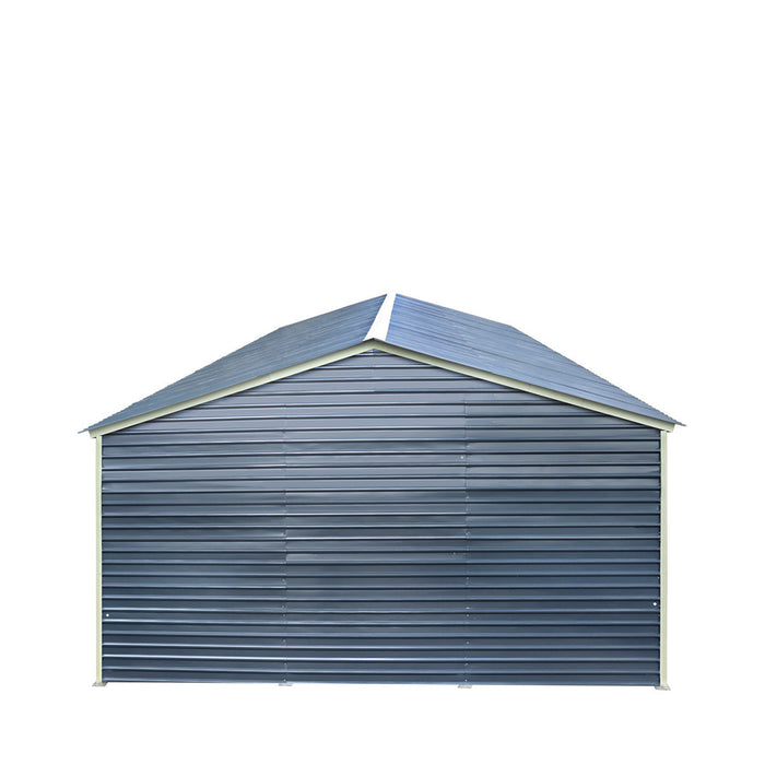 20' x 30' Metal Garage Shed Steel Building, 35 PSF Snow Load Rated, Two 8'4" Double Doors, Side Entry Door, 13' Peak Height, Engineering Drawing TMG-MSE2030-SR35