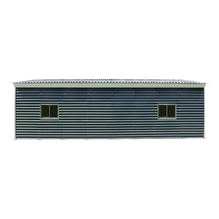 20' x 40' Metal Garage Shed Steel Building, 35 PSF Snow Load Rated, Two 8'4" Double Doors, Side Entry Door, 13' Peak Height, Engineering Drawing TMG-MSE2040-SR35