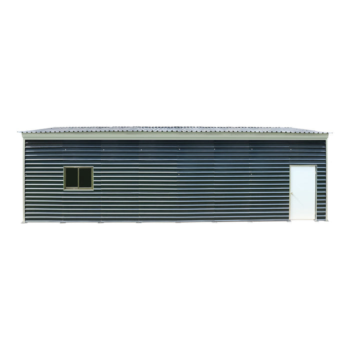 20' x 40' Metal Garage Shed Steel Building, 35 PSF Snow Load Rated, Two 8'4" Double Doors, Side Entry Door, 13' Peak Height, Engineering Drawing TMG-MSE2040-SR35