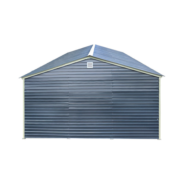 20' x 40' Metal Garage Shed Steel Building, 35 PSF Snow Load Rated, Two 8'4" Double Doors, Side Entry Door, 13' Peak Height, Engineering Drawing TMG-MSE2040-SR35