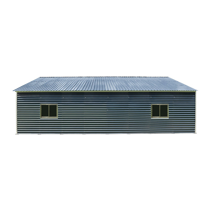 20' x 40' Metal Garage Shed Steel Building, 35 PSF Snow Load Rated, Two 8'4" Double Doors, Side Entry Door, 13' Peak Height, Engineering Drawing TMG-MSE2040-SR35