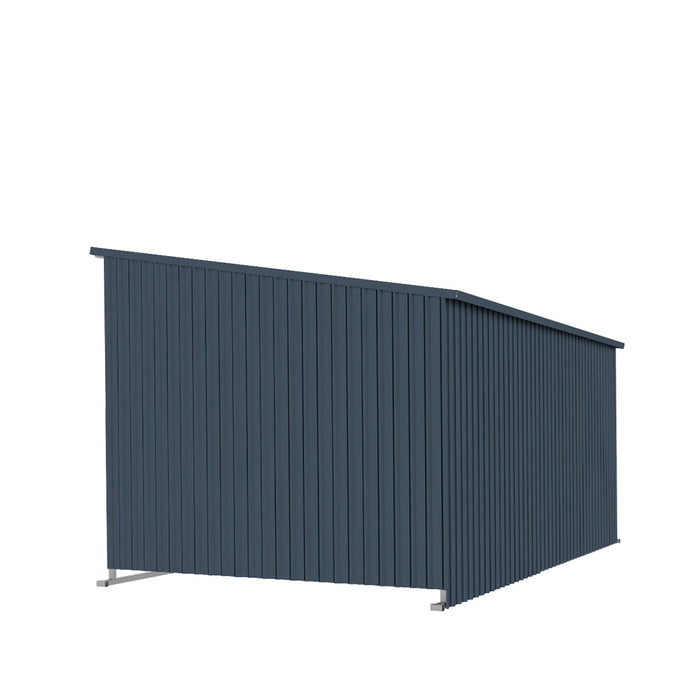 TMG Industrial 12’ x 20’ Galvanized Metal Livestock Shed, 240 Sq-Ft, 27 GA Corrugated Panels, Sliding Skid Mount, TMG-MSL1220