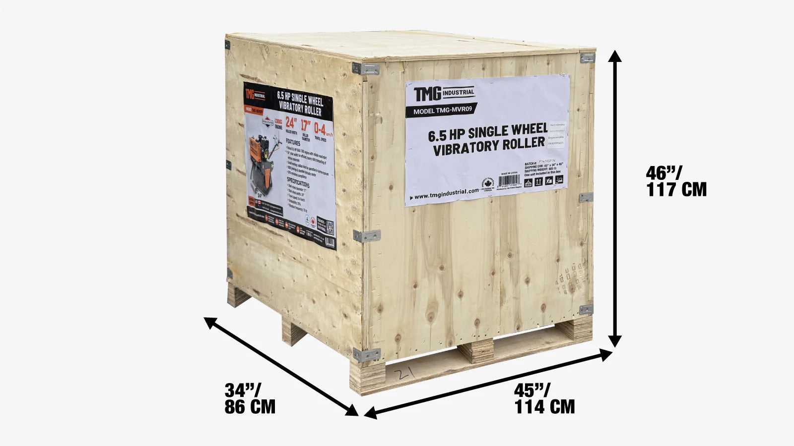 6.5 HP Single Wheel Vibratory Roller, 24