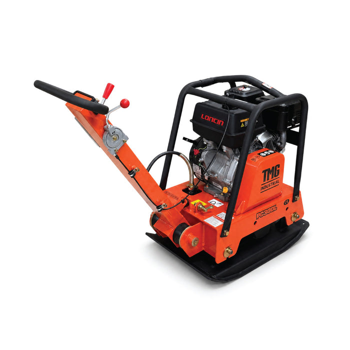 6800-lb Reversible Vibratory Plate Compactor with 13 HP Gas Engine, 20' Compaction Depth TMG-PC300L