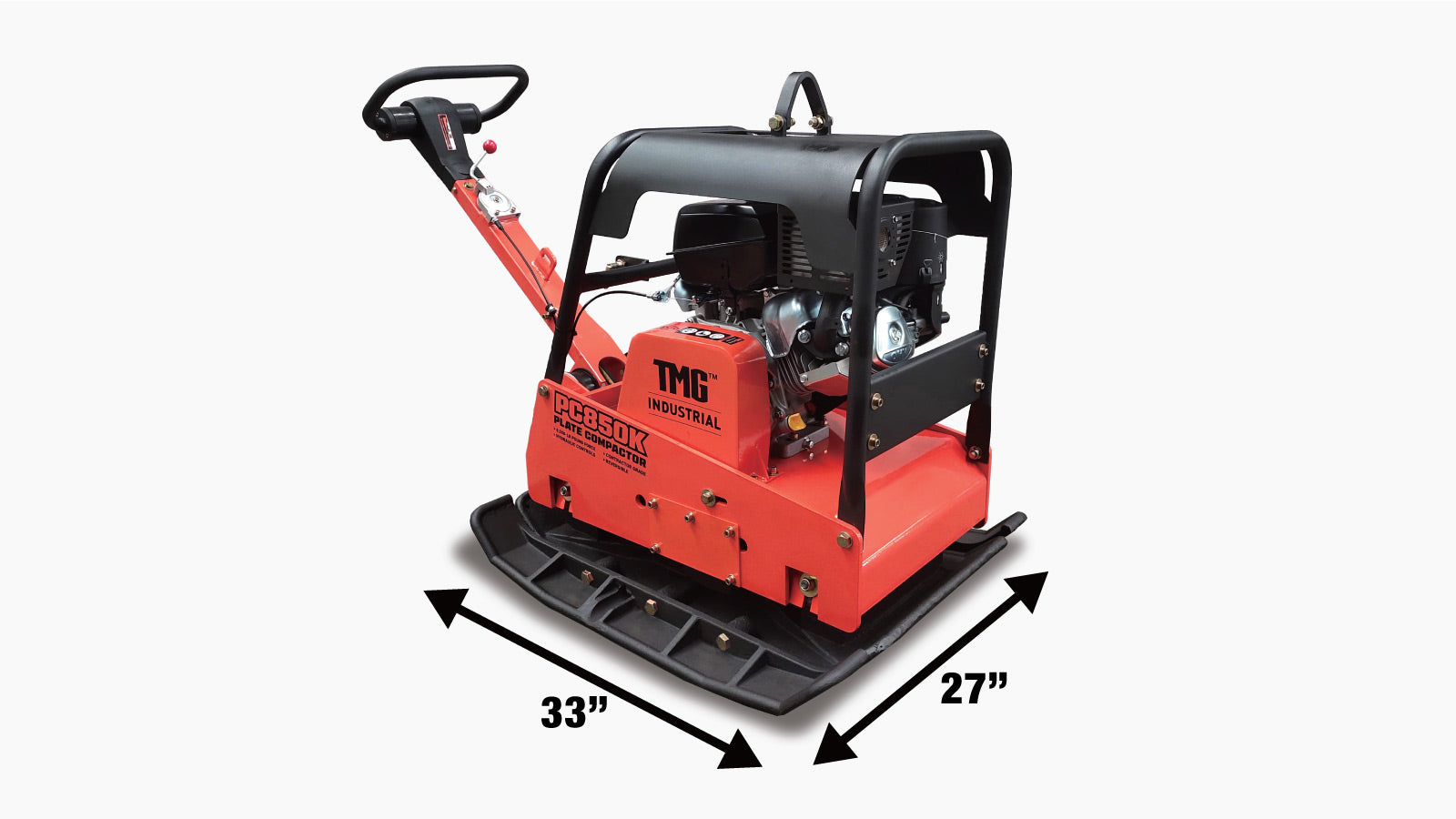 TMG Industrial 8,550-lb Reversible Hydraulic Plate Compactor, 14 HP Kohler CH440 Engine, 260-kg Net Weight , Hydraulic Control, TMG-PC850K-specifications-image