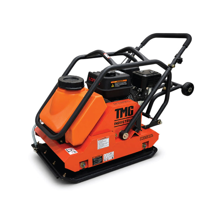 4450-lb Forward Vibratory Plate Compactor with 6.5 HP Gas Engine, 14 Inch Compaction Depth and Water Tank TMG-PCF180L