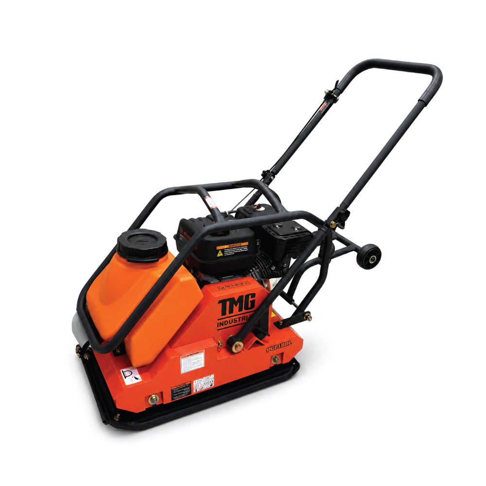 4450-lb Forward Vibratory Plate Compactor with 6.5 HP Gas Engine, 14 Inch Compaction Depth and Water Tank TMG-PCF180L