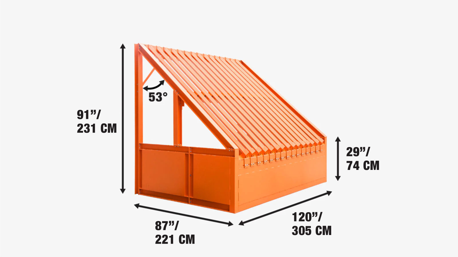 10’ Heavy Duty Static Grizzly Rock Screen, Adjustable Bolt-On Deck Bars, 4