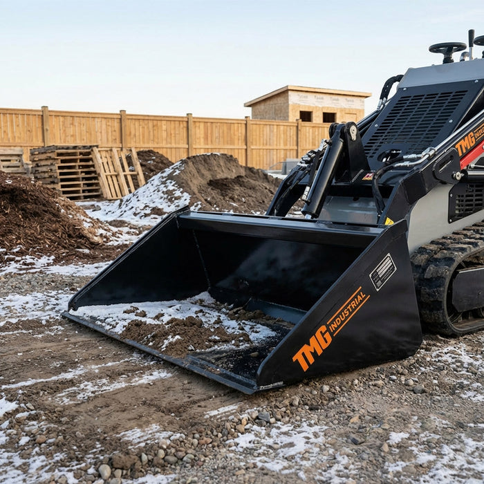 42" Mini Skid Steer Bucket, Toro Style Mount, 5 Cu-Ft Capacity TMG-SBK42