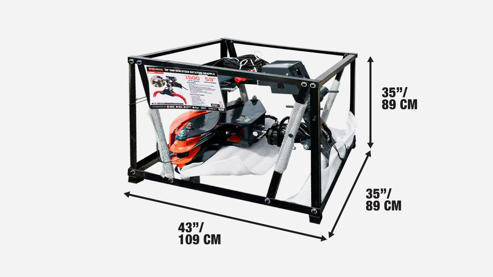 Mini Skid Steer Rotating Grapple, Toro Style Mount, 59