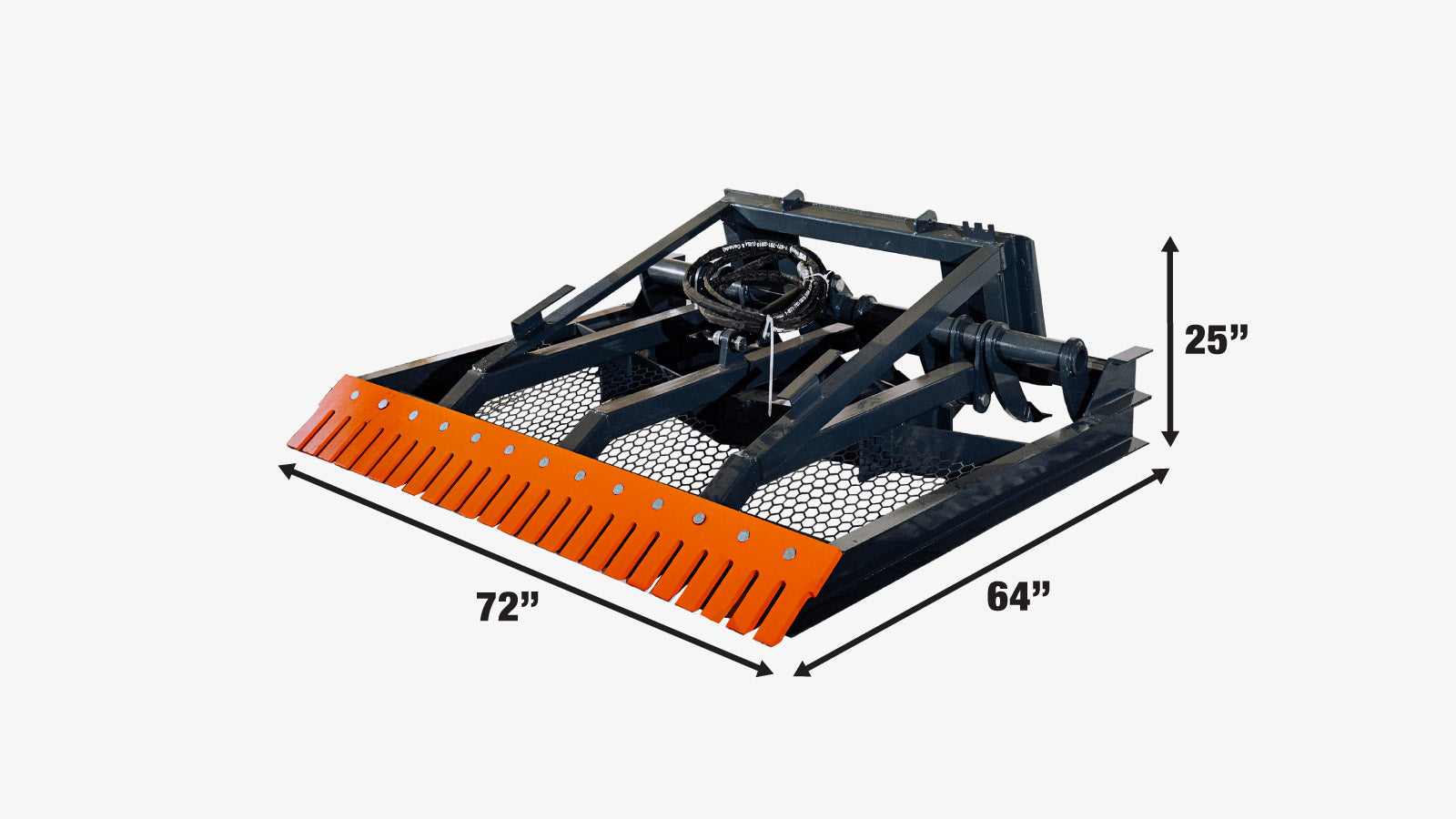 TMG Industrial 72” Skid Steer Hydraulic Land Planer Scarifier, Adjustable Ripper Teeth, Reversible Planer Comb, Grading, Spreading & Leveling, TMG-SLP75-specifications-image