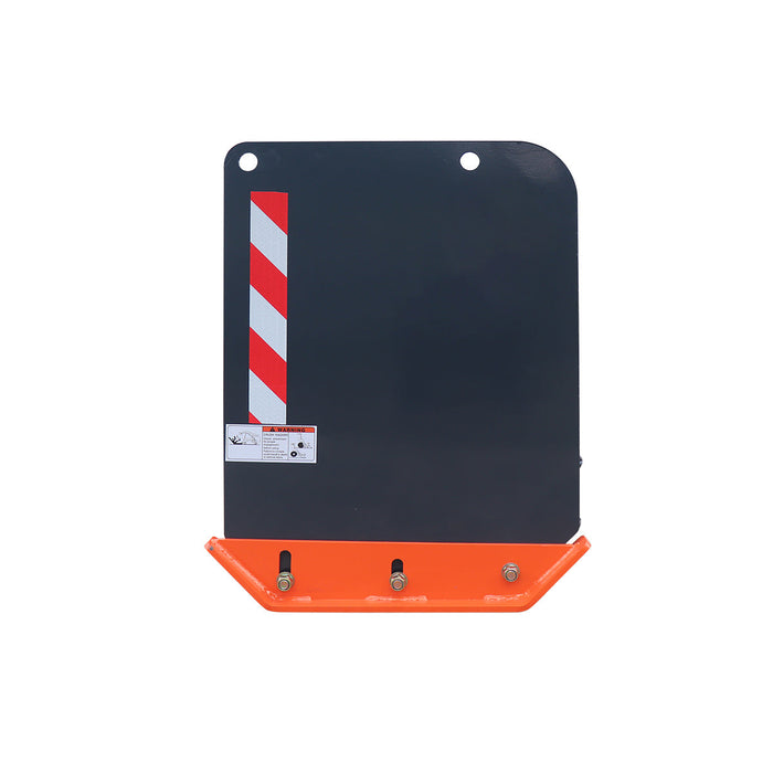5' Skid Steer Snow Pusher with Replaceable Steel Cutting Edge, Pivoting Wear Shoes, Side Braces, 30-70 HP, TMG-SP05