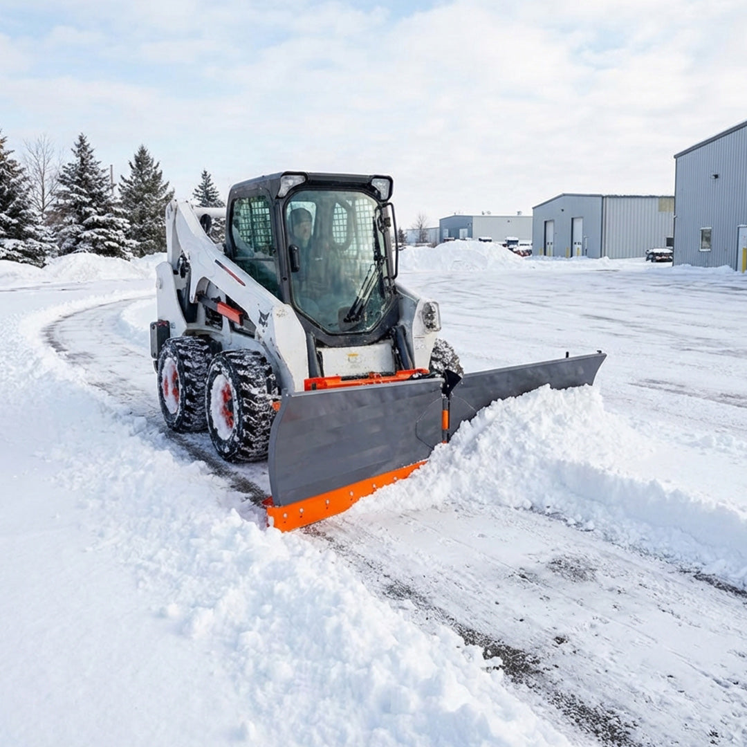 10’ U/V Angle Blade Snowplow, Metal Edges, 6 Positions, Accumulator & Solenoid Valve, 40-90 HP Tractors, TMG-SP10X
