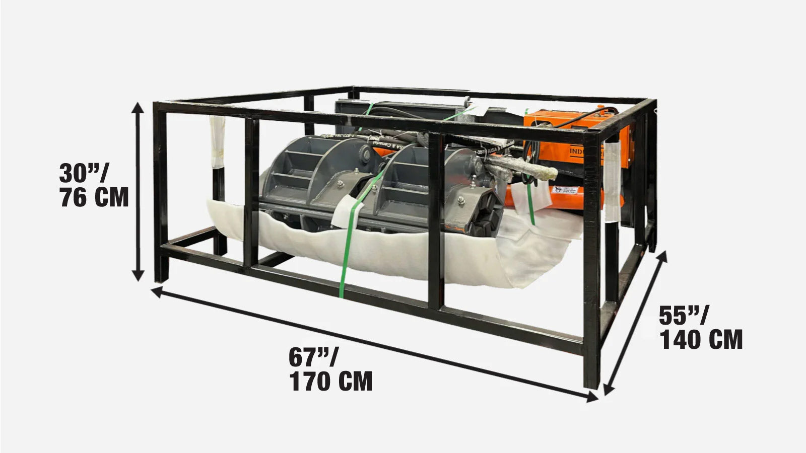 2500-lb Skid Steer Pole Setter, 45' Pole Capacity, 0°-100° Claw Rotation, Jaw Claw Opening 4