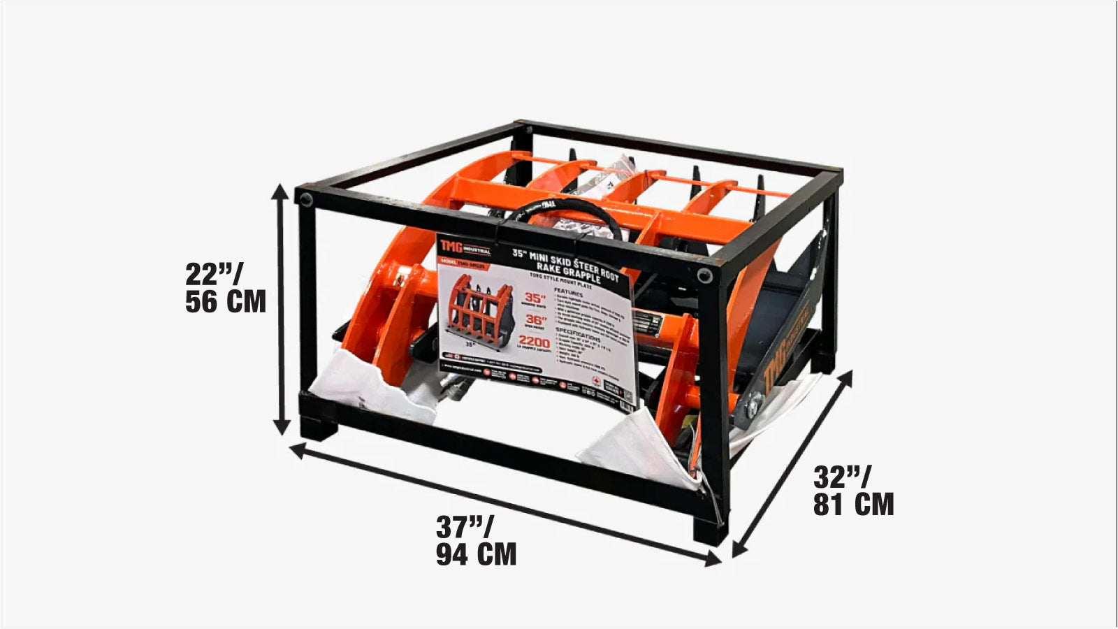 Mini Skid Steer Root Rake Grapple, 35