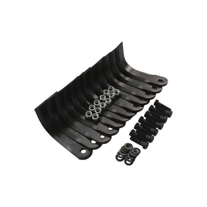 TMG-SRT72-1-2 Tiller Blade Tines, Pack of 12, Hardware Included