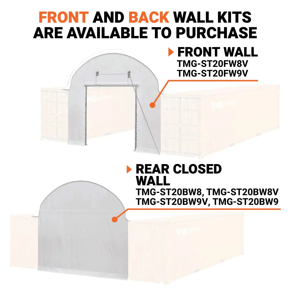 20' x 40' PVC Fabric Container Shelter, Fire Retardant, Water Resistant, UV Protected, TMG-ST2041CV(Previously ST2040C) TMG Industrial