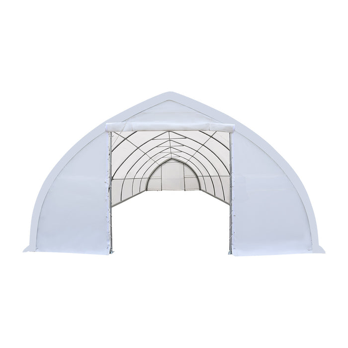 30' x 60' Peak Ceiling Storage Shelter with Heavy Duty 11 oz PE Cover & Drive Through Doors, TMG-ST3062E (Previously ST3060E)