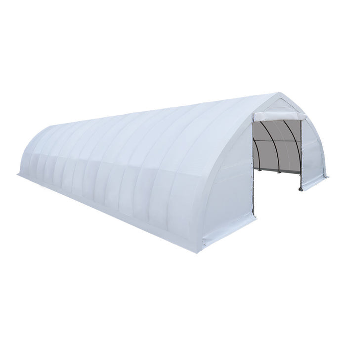 30' x 60' Peak Ceiling Storage Shelter with Heavy Duty 11 oz PE Cover & Drive Through Doors, TMG-ST3062E (Previously ST3060E)